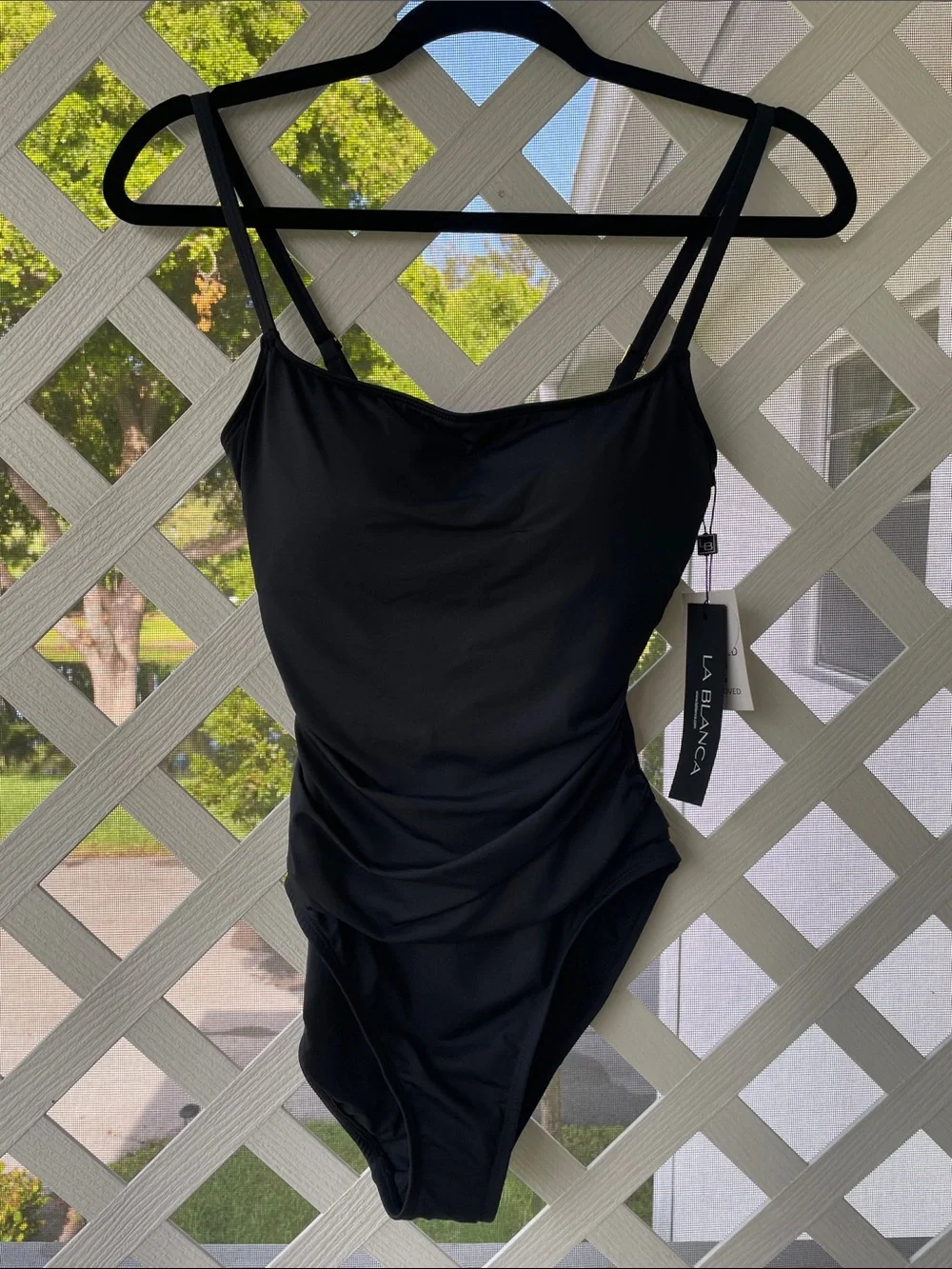 La Blanca Island Goddess Shirred One-Piece Swimsuit - Picture 2 of 11